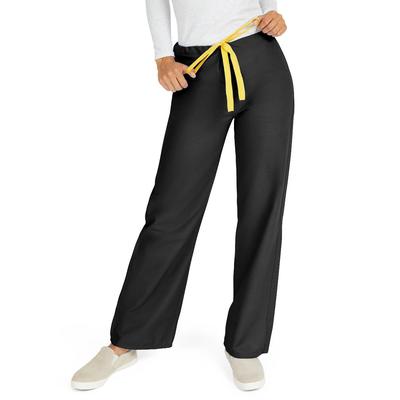 Medline 600 AngelStat Black Scrub Pants with Angelica Color Coding, 1/EA (600BLKXXL-CA)