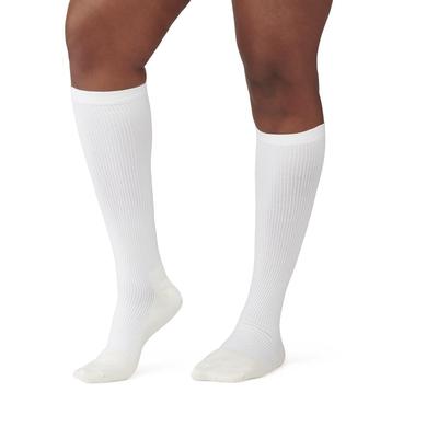Curad Cushioned Compression Socks, Knee High, 15-20 mmHg, White, Size E (2XL), 1 EA (MDS1715EWH)