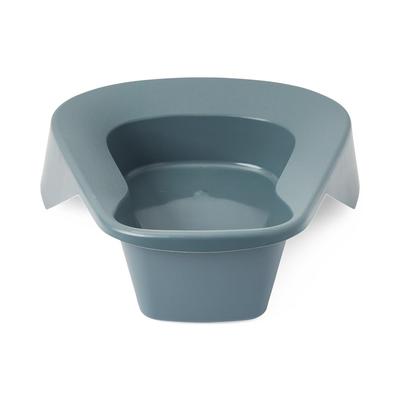 Medline Pontoon Stackable Bedpan, Saddle Shaped, with High Rolled Front, Graphite, 350 lb. Capacity, 20/CS (DYND80217)