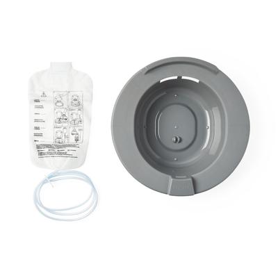 Medline Sitz Bath Basin and Clamp with Printed Directions on 2,000 mL Solution Bag, Graphite, 14" x 10-7/8" x 4", 10/CS (DYND80102)