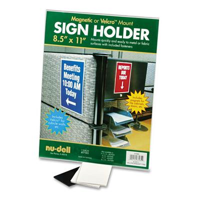 NuDell Acrylic Sign Holder, 8.5 x 11, Clear (NUD37085)