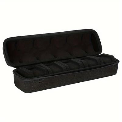 TEMU Huoaed 5-slot Watch Travel Case With Pillow & Display Cabinet, Eva Material Watch Organizer For , Gift Box, No Battery Required