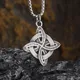 Irish Celtic Knot Amulet Necklace Witchcraft Witch's Knot Pendant for Men Women Lucky Amulet Jewelry Gift