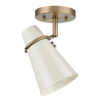 Golden Lighting Reeva 7 Inch 1 Light Semi Flush Mount - 2122-SF MBS-GE