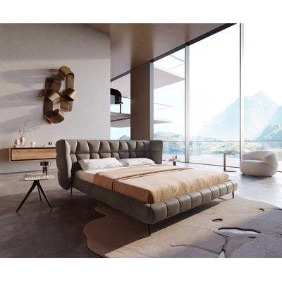 DELIFE Polsterbettgestell Capujo 180x200 cm Mikrofaser Taupe Vintage, Polsterbetten Image