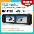 FEELWORLD D71 PLUS doppio Monitor da 7 pollici con montaggio su Rack 1920x1200 Full HD 3RU Broadcast SDI HDMI AV GPIO Waveform LUTIPS