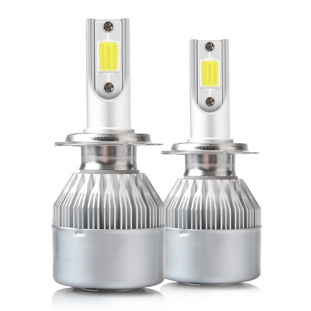 2PCS C6 led Faro Dell'automobile H7 LED H4 Lampadina H8 H1 H3 H11 HB3 9005 HB4 9006 9007 8000lm Auto Lampade Fendinebbia 12V 3000K 6500K 8000K