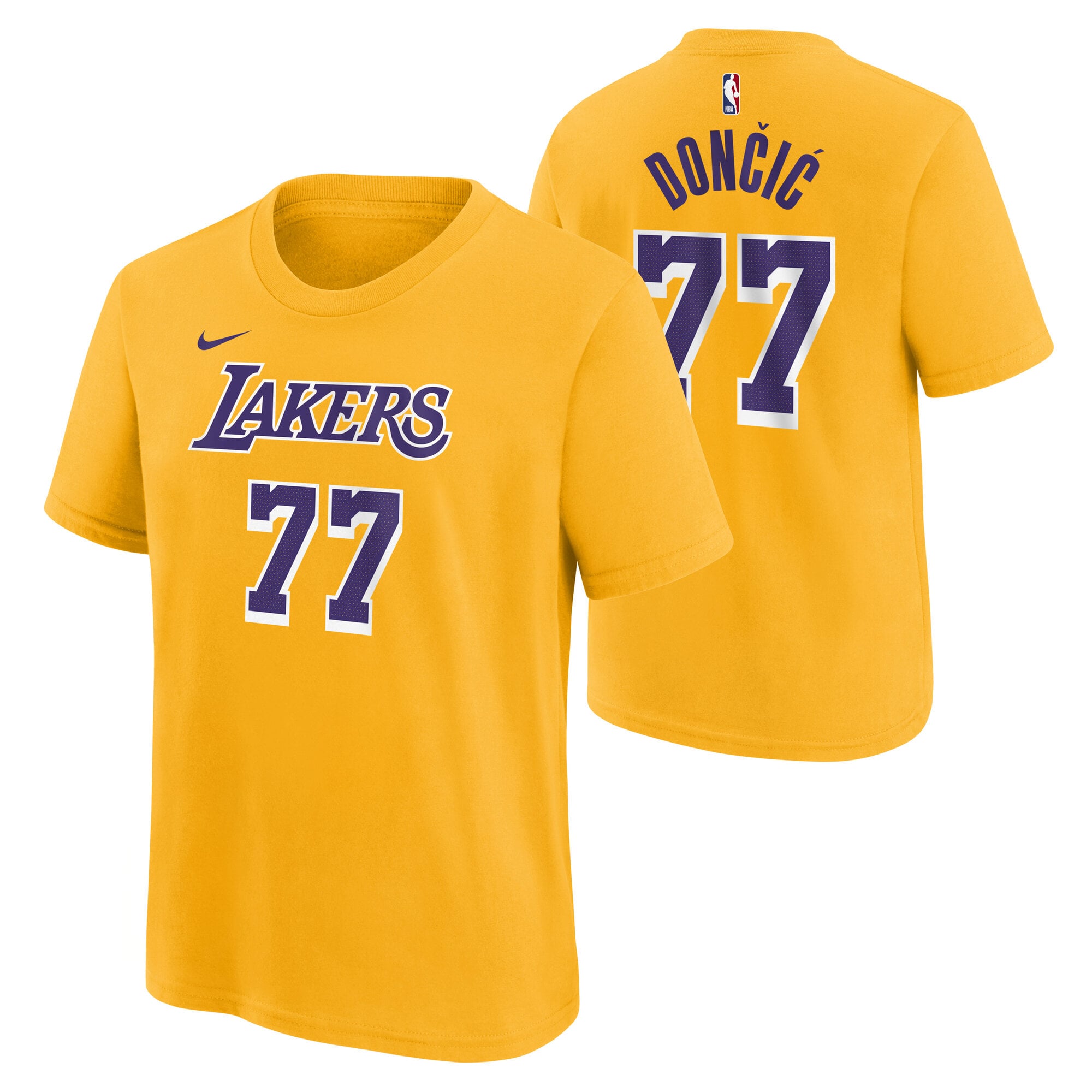 T-shirt Nike Icon avec nom et numéro des Los Angeles Lakers - Luka Doncic - Jeunesse - unisexe Taille: XL (18/20)