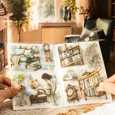 20 pcs PET Die cut Stickers bookGirl's life Decorative handmade Scrapbooking Material Diary Album