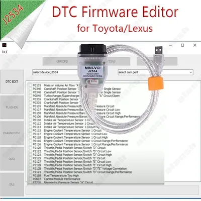 2024 for DTC Toyota Lexus Firmware Editor Mini Vci TIS Techstream V18 FTDI FT232RL OBD2 Diagnostic