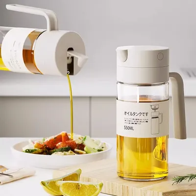 550ml Olive Oil Spray Bottle With Automatic Cap Cooking Seasoning Bottle Dispenser Leakproof