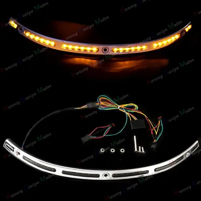 1X LED Windshield Trim For Harley Touring Electra Tri Glide Street Glide CVO 2014-2016 2017 2018