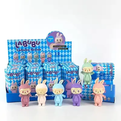 1-12PCS Blind Box Labubu Hippers Figure Action Figurine Doll Collection Pvc Model Toys Wholesale