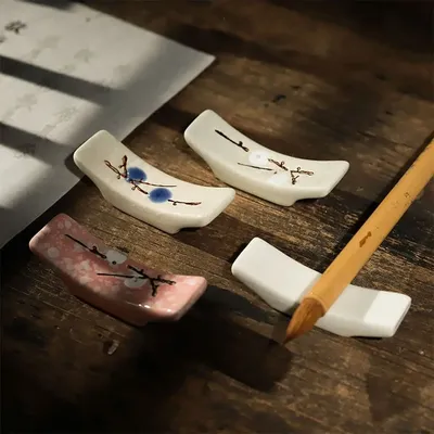 Ceramic Pen Rest Writing Brush Holder Chinese Calligraphy Pen Holder For Watercolor Ink Painting