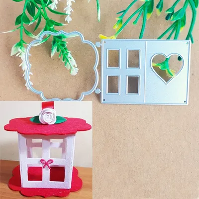 3D Frame gate box House Metal Cutting Dies Stencils for DIY Scrapbooking Stamp/photo album