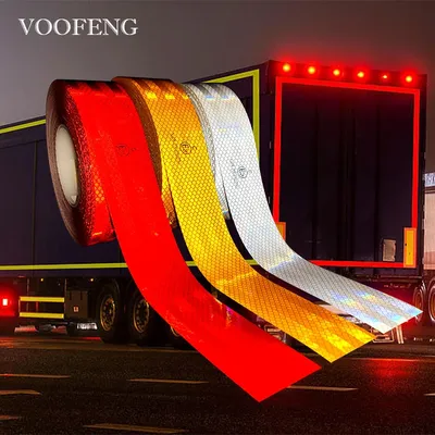 VOOFENG PC Engineer Grade Prismatic Reflective Tape ECE 104R 5CM Width Red White Yellow Color Truck