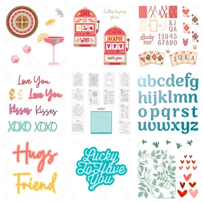 Playing Cards Love Wins Metal Cutting Dies Stamps Stencils for Scrapbooking Stamp Photo Album