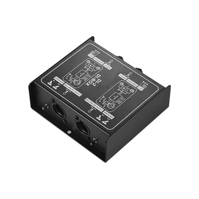 Passive Audio DI Box Direct Injection Box Low Noise Guitar Bass DI TRS 2 Channel Audio Converter DJ