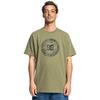 T-Shirt DC SHOES "DC Corpo", Herren, Gr. M, grün (deep lichen grün), 75% Baumwolle, 25% Baumwolle, Kurzarm, Shirts
