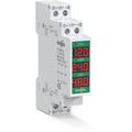 Voltmetro digitale su guida DIN DC 11-310V, misuratore di tensione con 3 display digitali,