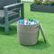 Casa.pro - Sgabello Contenitore da Giardino Avetrana Barile in Effetto Rattan Marrone Chiaro