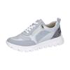 Plateausneaker WALDLÄUFER "H-AJALA", Damen, Gr. 8 (42), blau (hellblau), Nubukleder, Textil, kontrastfarbene Details, sportlich, Schuhe, Halbschuh, Schnürschuh, Freizeitschuh mit Kontrastbesätzen, Weite H