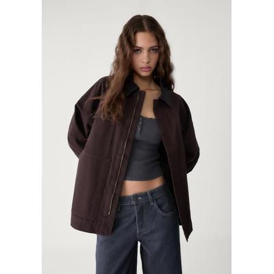 Stradivarius Contrast multi-pocket jacket Brown XL