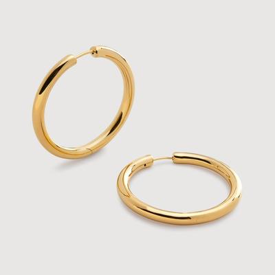 Gold Click Large Hoop Earrings