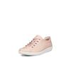 Schnürschuh ECCO "Ecco Soft 2.0", Damen, Gr. 38, rosa (rosé), Leder, sportlich, Schuhe, Freizeitschuh, Halbschuh, Schnürschuh mit dezenter Logo Prägung