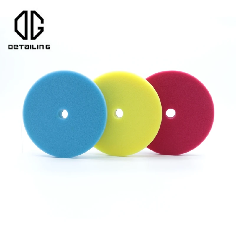 DETAILING 5 "/6" Auto Schwamm Polieren Polieren Pad 130 MM/155 MM Haken & Schleife Backer für DA/RO/GA Auto Puffer Polierer Image