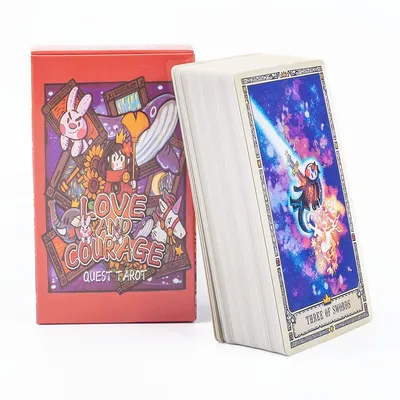 Love And Courage Quest Tarot Pocket Edition, 78 Tarot Deck The Little Princess' Fantasy Journey Image