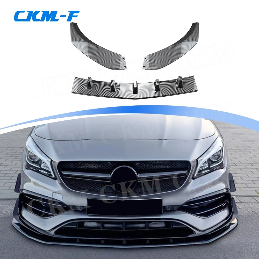 ABS Auto Frontschürze Lip Spoiler Kinn für Mercedes Benz CLA Klasse C117 CLA 200 260 CLA45 AMG 2016 2017 2018 2019 Body Kits Image