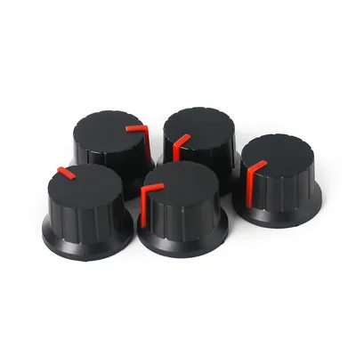 5 Stück 24*15mm Potentiometer Knopf kappe Blumen achse Lautstärke regler rot für Encoder Image