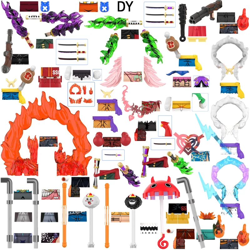 Die Action-figuren Waffen Hosen Haar Teile Modell Blöcke MOC Bricks Set Geschenke Spielzeug Für Kinder DY601 DY627 DY633 DY655 Image