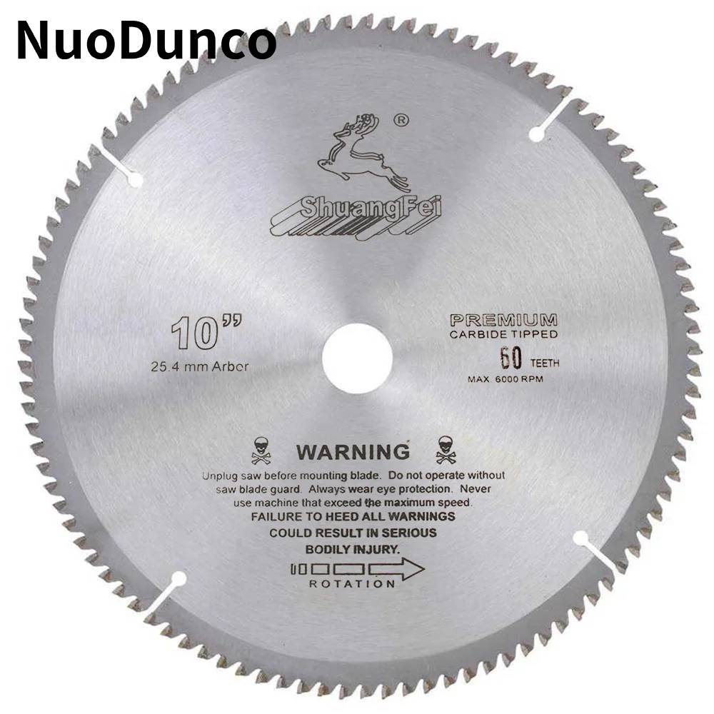 10-Zoll-Hartmetall-Sägeblatt, 40–120 Zähne, runde Holzbearbeitungs-Trennscheibe, geeignet für Haushaltsschneider, Faserplatten-Holzschneiden Image