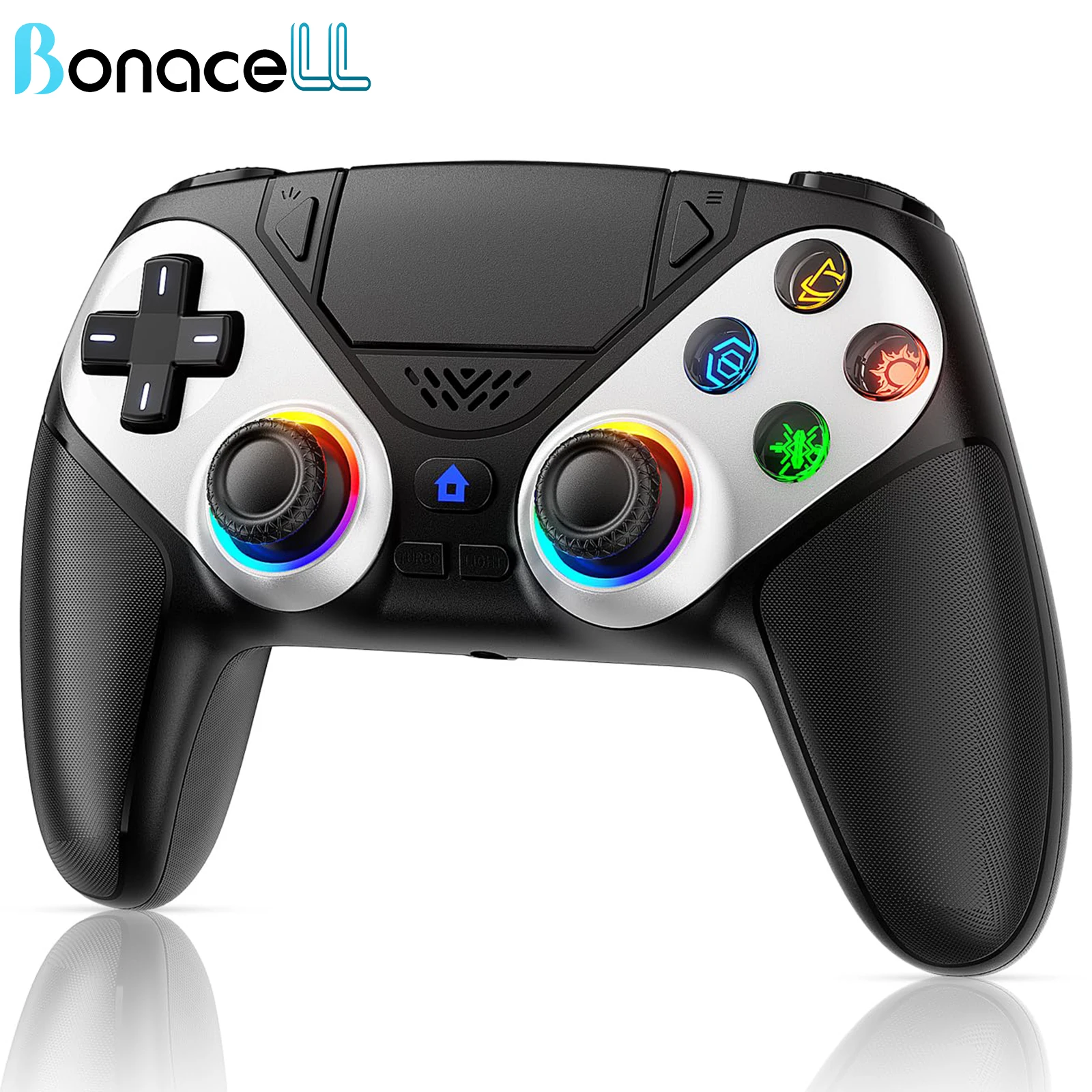 Controller für PS5/Playstation 5 Pro/Slim/PC Kabelloser Gamepad mit Hall-Effekt-Trigger RGB Turbo Vibration Programmierbare Tasten Joystick Image