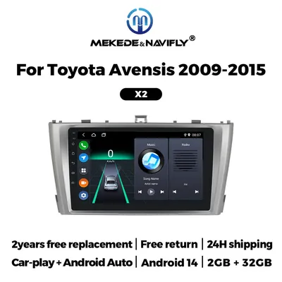 Car Play Auto Android 14-Multimedia-Player für Toyota Avensis T27 2008–2015 GPS Navi Radio Stereo Intelligente Systeme Autoradio