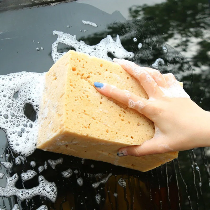 Großer Schwamm block Waben typ Auto reiniger Auto waschanlage makro poröses Reinigungs tuch saugfähiges Waschen Korallen schwamm Auto saubere Werkzeuge Image