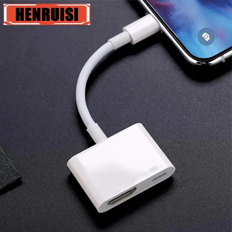 Für Apple Interface zu Digital Audio HDMI-Kompatibel Lade Splitter Adapter Für TV Monitor Sync Bildschirm Kabel für iPhone telefon Image