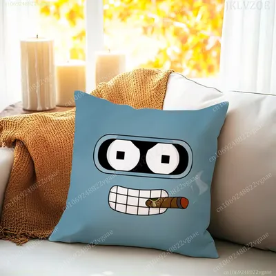 F-Futurama Kissenbezug Schlafzimmer Bender Kissenbezug Sofakissen Kissenbezug 45x45 Kissenbezug Image