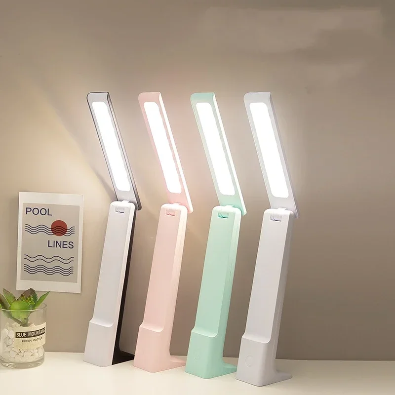 LED Klapp Schreibtischlampe USB Lade Touch Control Dimmbar Desktop Augenschutz Lesen Studie Büro Schlafzimmer Nachttischlampe