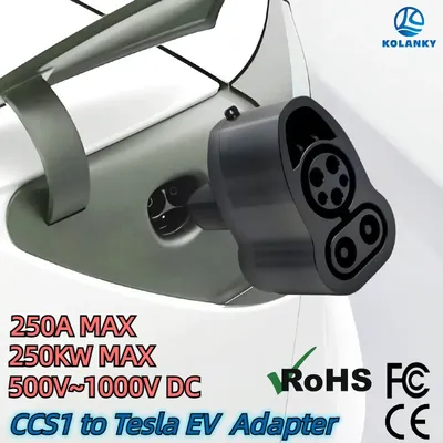 EV-Schnellladegerät-Adapter CCS 1 auf Tesla 250 A DC-Ladeanschluss für Elektrofahrzeuge Modell Image