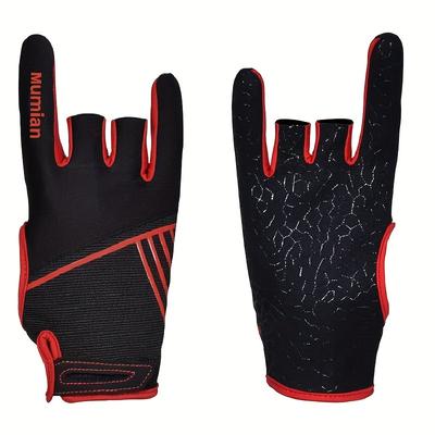 TEMU Mumian 1 Pair Professional Bowling Gloves Comfortable Bowling Accessories Semi-finger Instruments Sports Gloves