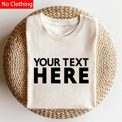 TEMU Custom Text Iron-on Heat Transfer Vinyl Decal - Personalized Lettering For Diy T-shirts, Masks, Jeans & Backpacks - Black Polyester, Sewing & Knitting Supplies