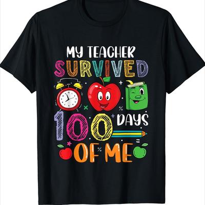 TEMU Boys Girls Kids Gift Days Of School T-shirt