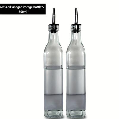 TEMU Olive Oil Dispenser Bottle, Set Of 2 Glass Olive Oil And Vinegar Dispenser Oil Bottles