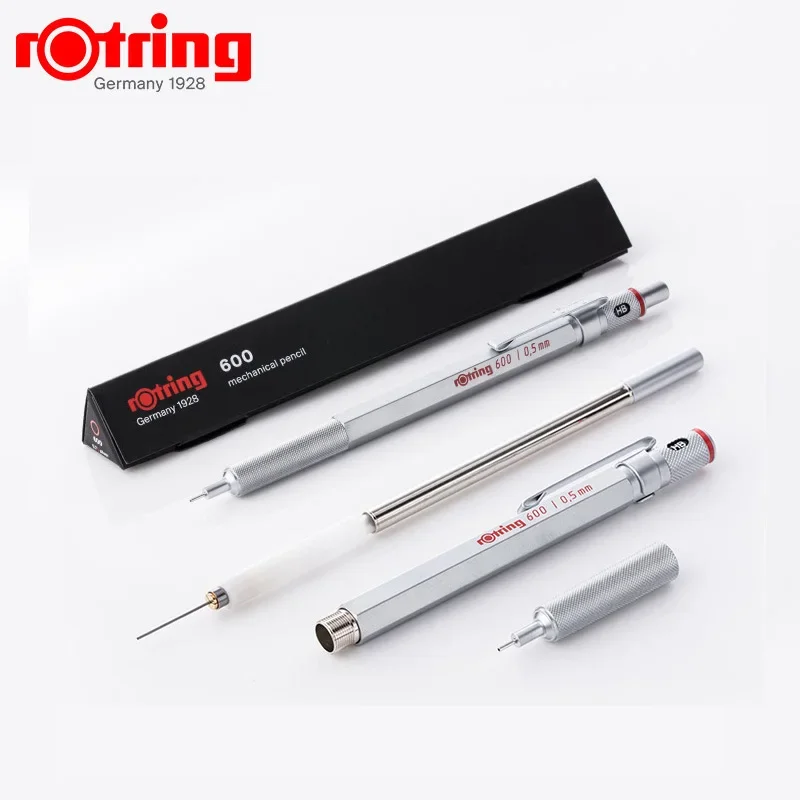Heiße Rotring 600 Druckbleistifte, 0,5 mm, 0,7 mm, professionelle Zeichnung, Skizzenstifte, metallischer Körper, Sechseck-Halter, Architekten-Geschenk Image