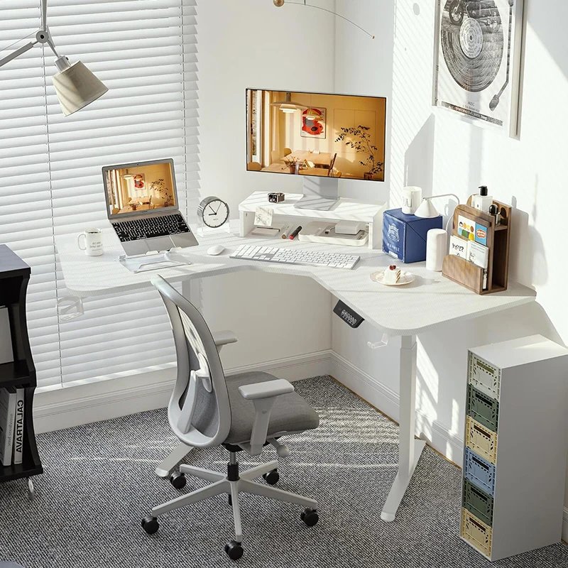 Computer tisch Gaming-Schreibtisch L-förmiger Ecklift Schreibtisch Schreibtisch schwarzer Lift Schreibtisch geeignet für kleine Räume in Home-Büros