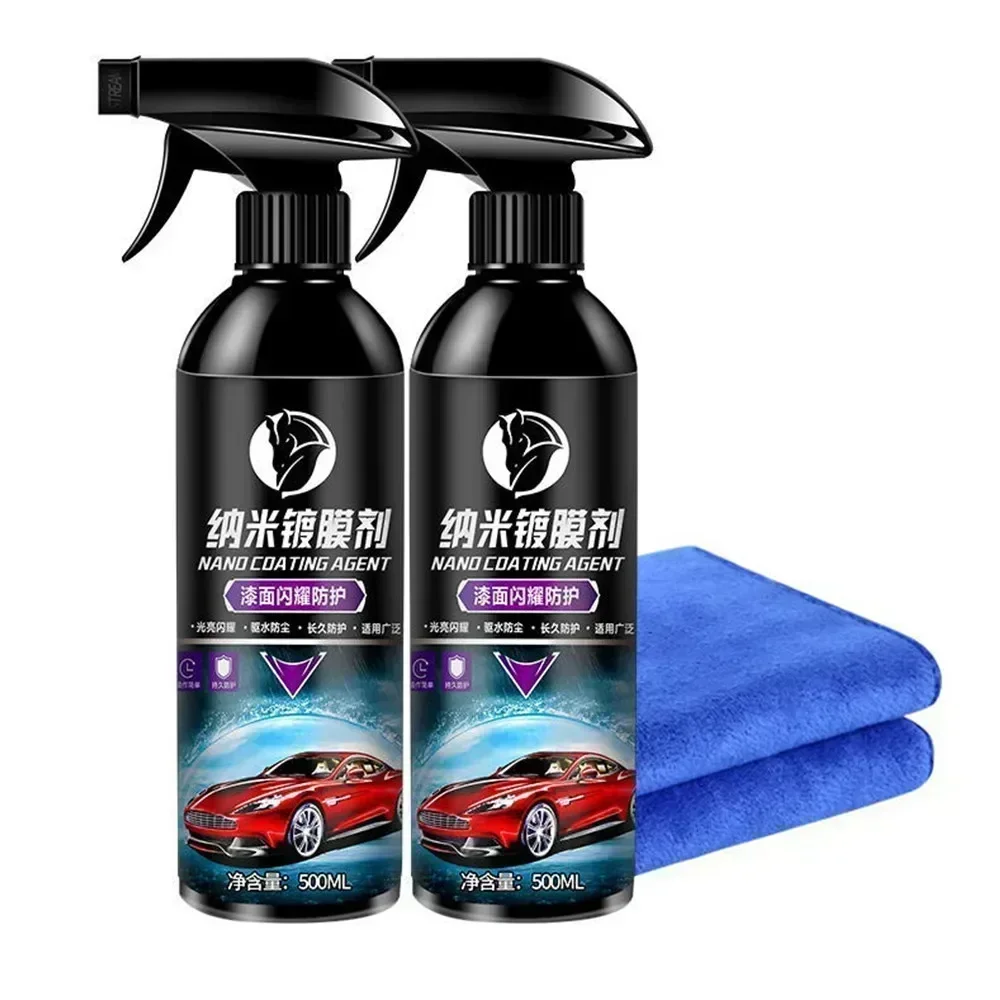 10h Keramik Auto beschichtung 500ml 9h Nano Flüssig glas plattiert Kristall hydrophob wasserdicht Polier farbe Härte Auto politur Wachs Image