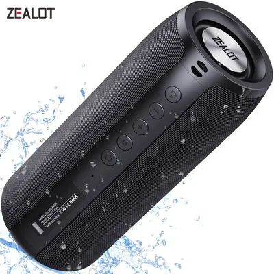 ZEALOT-S51 Tragbarer Bluetooth-Lautsprecher, Bass, kabellose Lautsprecher, Subwoofer, wasserdichte Soundbox, unterstützt TF, TWS, USB-Flash-Laufwerk Image